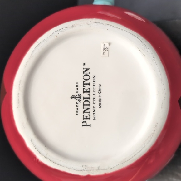 Pendleton Home Collection,Blue/Red Ranch house Tea Pot. - Picture 9 of 11